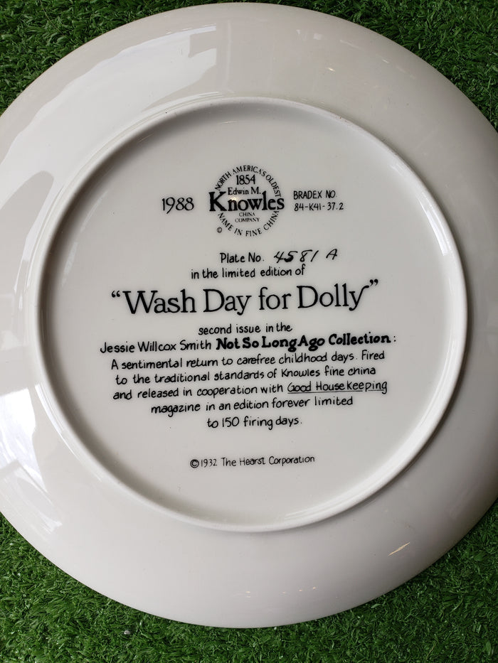 Wash Day for Dolly by Jessie Willcox Smith collectible plate