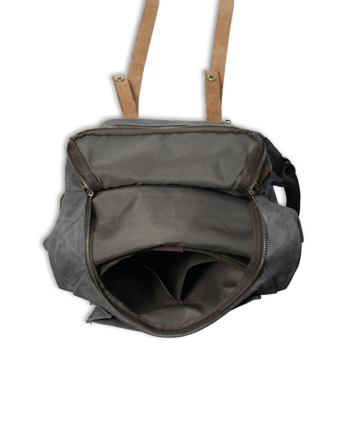 WAXED CANVAS LARGE TRAVEL BACKPACK - SHIPS 8/1/26
