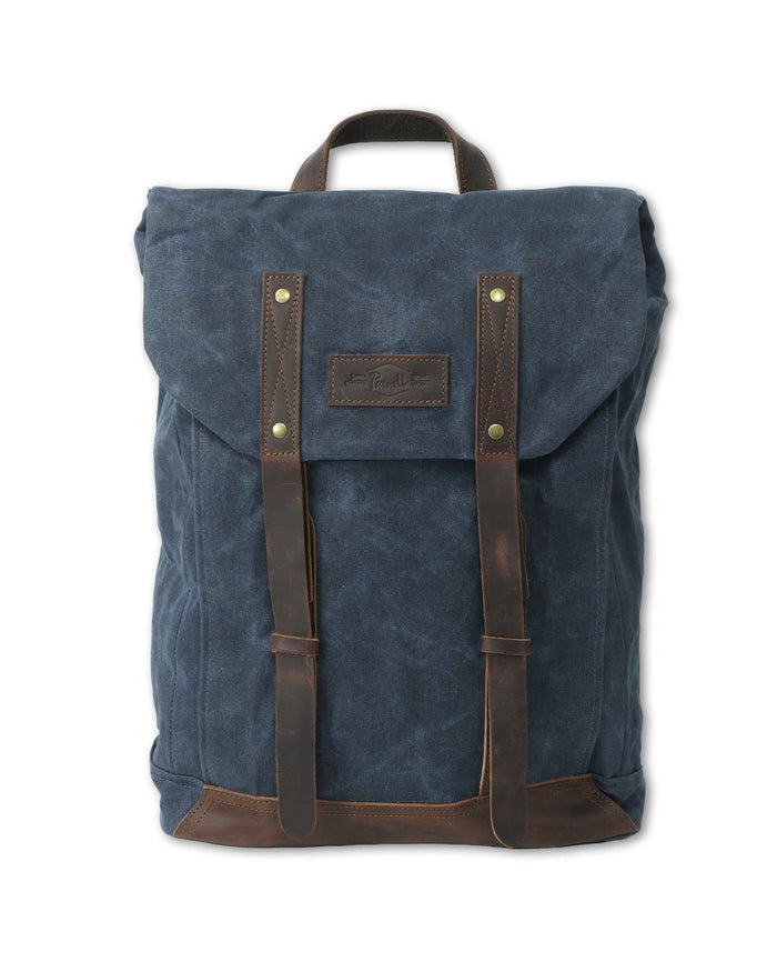 WAXED CANVAS LARGE TRAVEL BACKPACK, LAPTOP COMPARTMENT