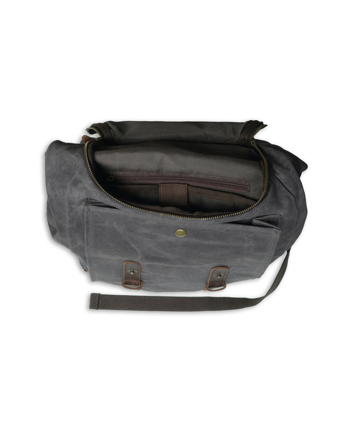 WAXED CANVAS LARGE TRAVEL BACKPACK, LAPTOP COMPARTMENT