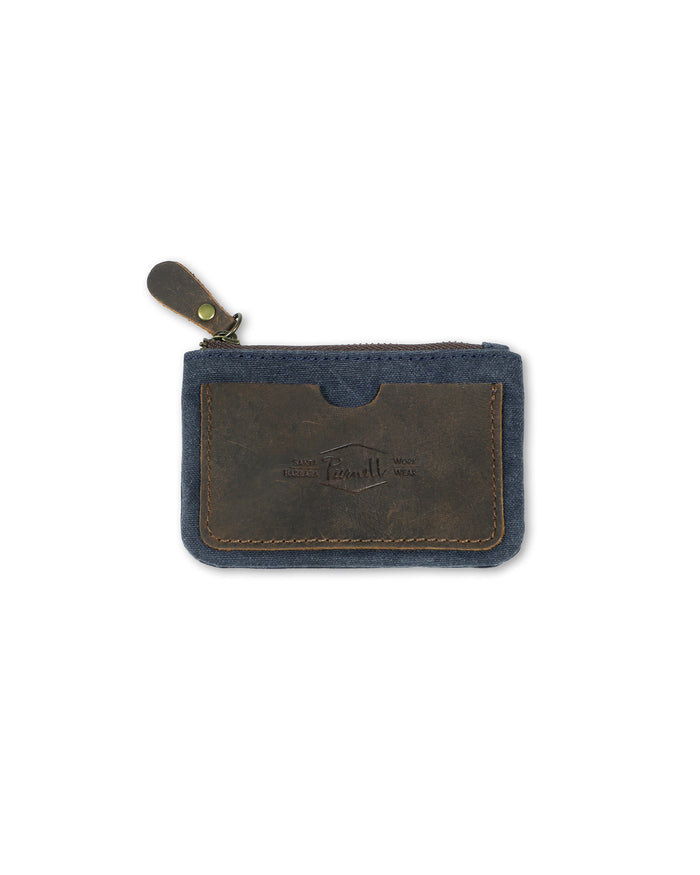 WAXED CANVAS ZIPPERED CARD HOLDER