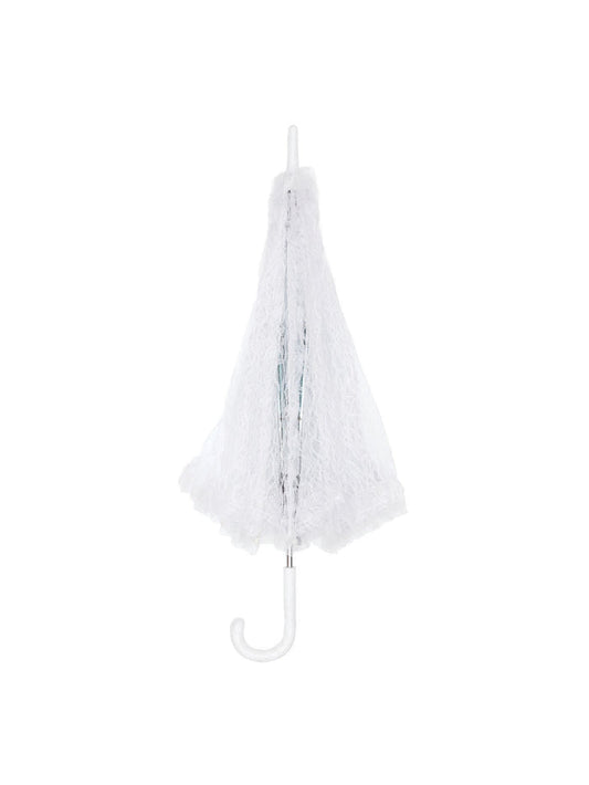 White Lace Parasol Costume Accessory