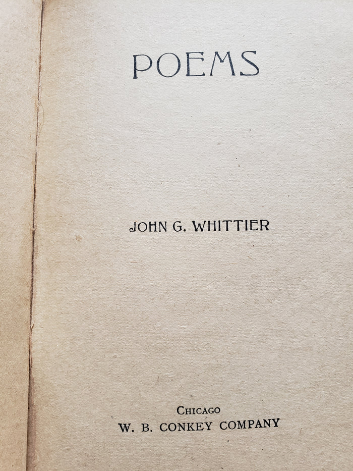 Whittier's Poems (early 1900s)