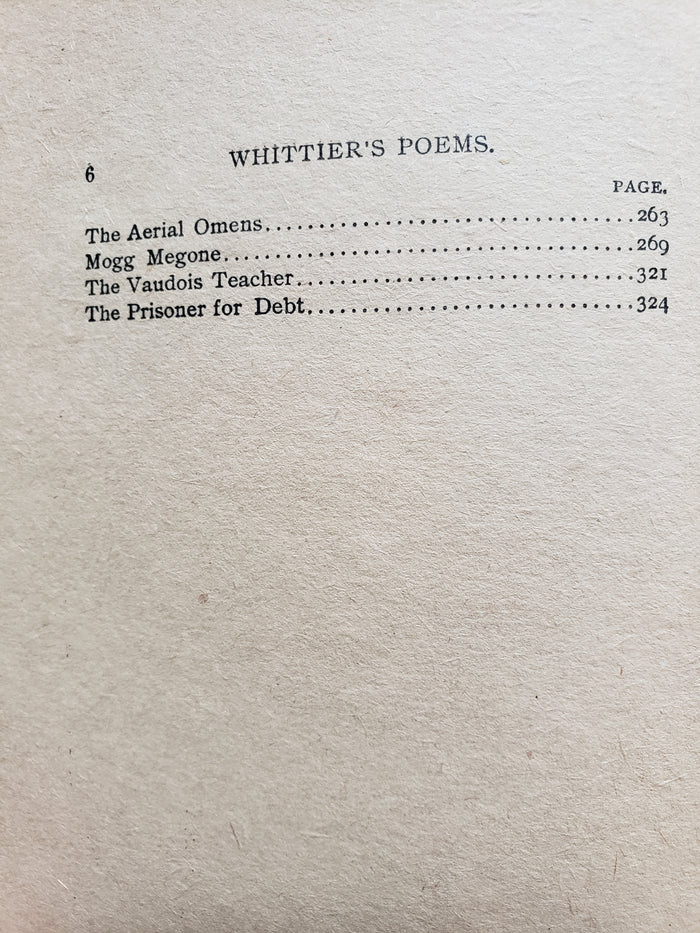 Whittier's Poems (early 1900s)