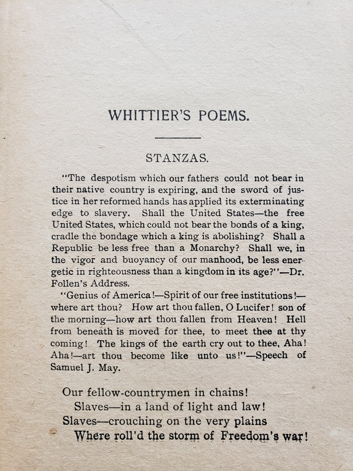 Whittier's Poems (early 1900s)
