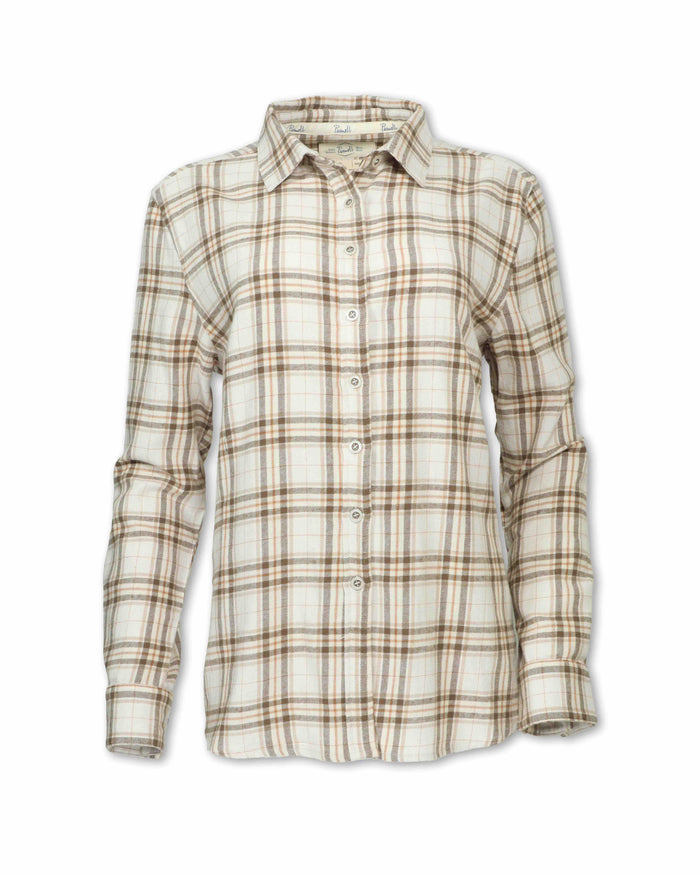 WOMEN'S BONE PLAID FLANNEL