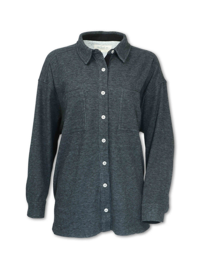 WOMEN'S FLEECE BOYFRIEND SHIRT