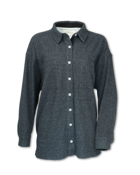 WOMEN'S FLEECE BOYFRIEND SHIRT