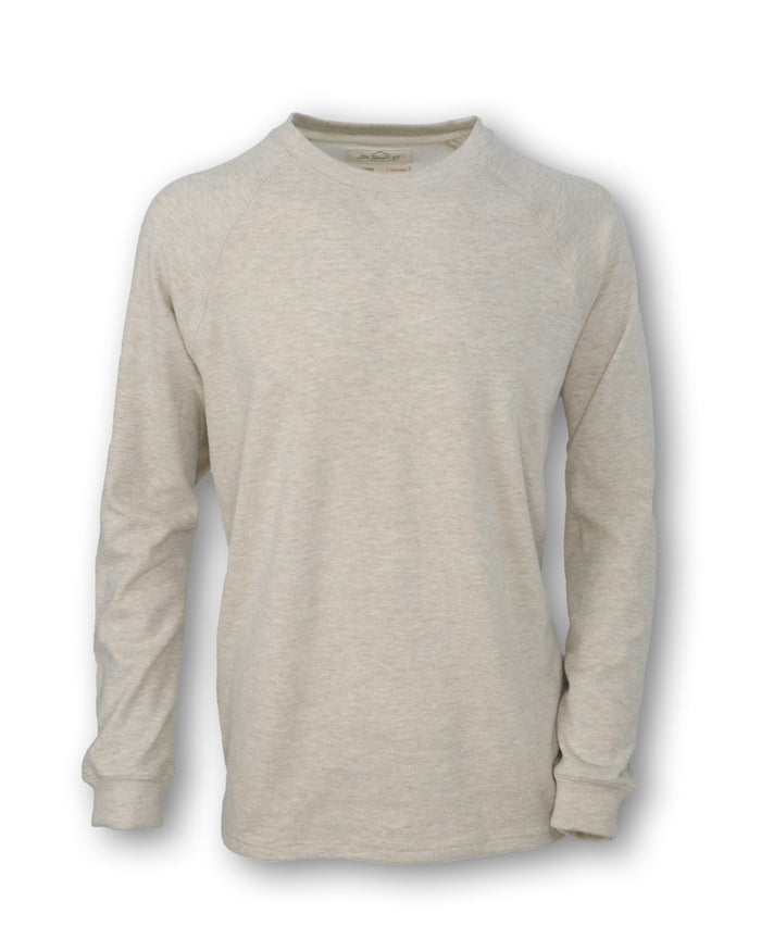 WOMEN'S HEATHERED CREW NECK PULLOVER