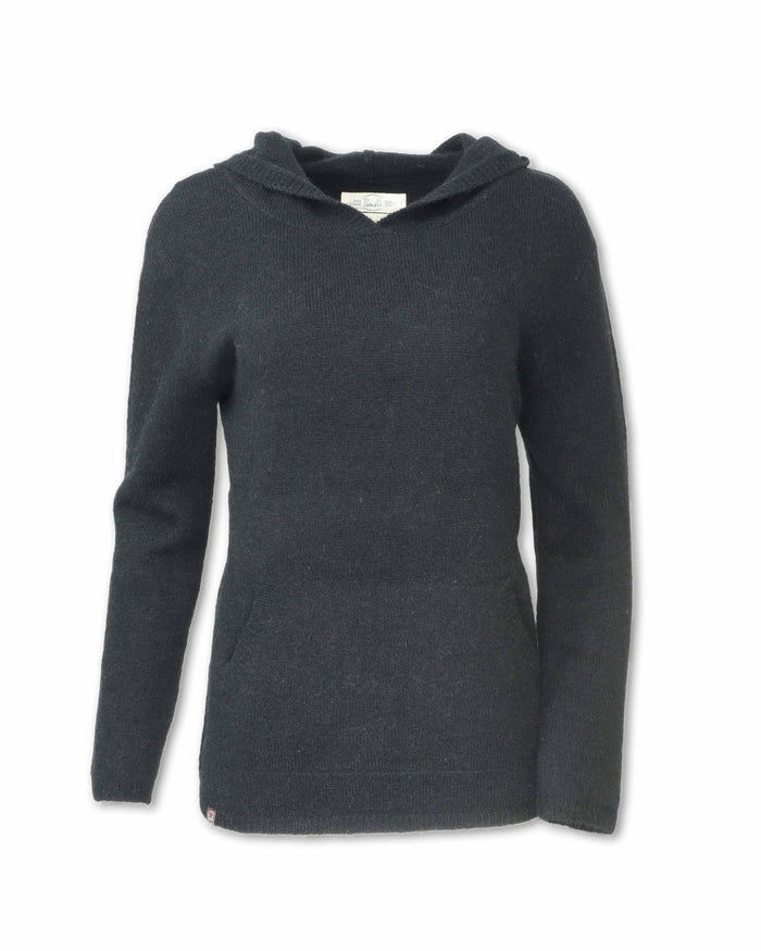 WOMEN'S MOHAIR BLEND SWEATER HOODIE