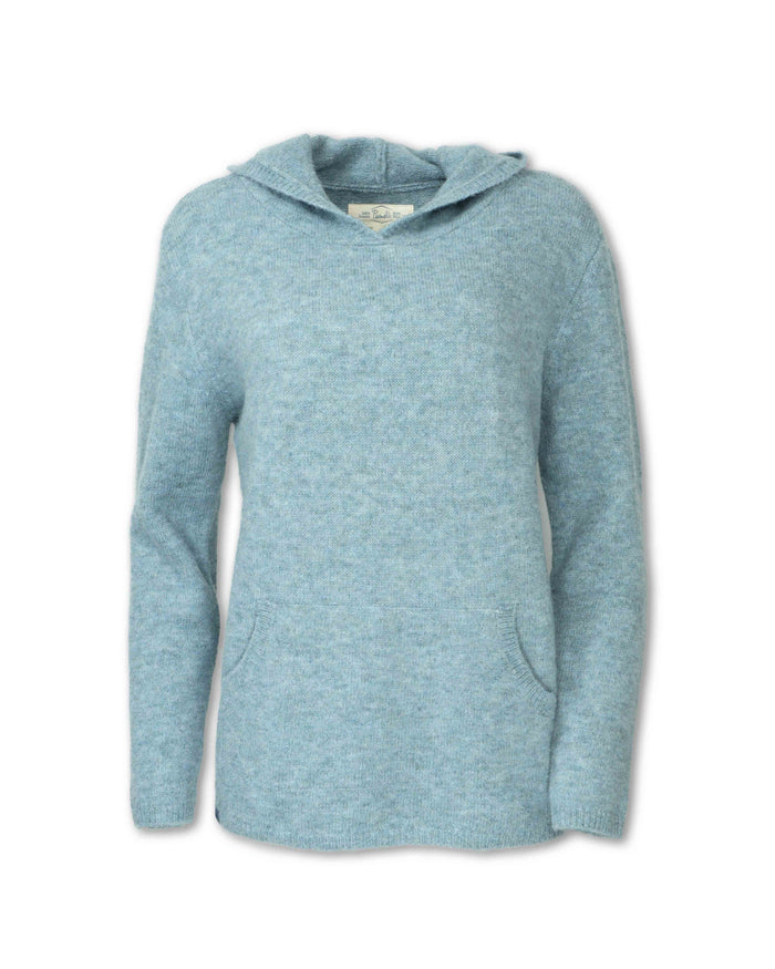 WOMEN'S MOHAIR BLEND SWEATER HOODIE