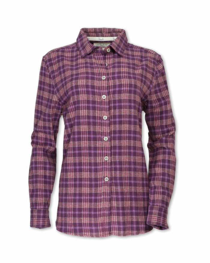 WOMEN'S PLUM PLAID FLANNEL