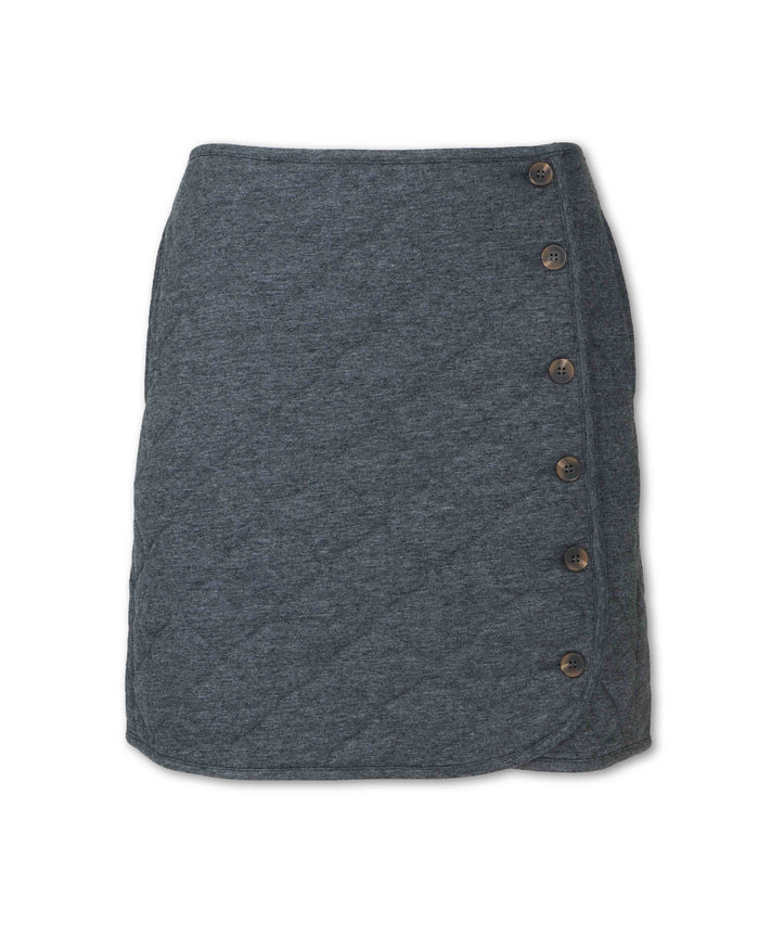 WOMEN'S QUILTED BUTTON SKIRT