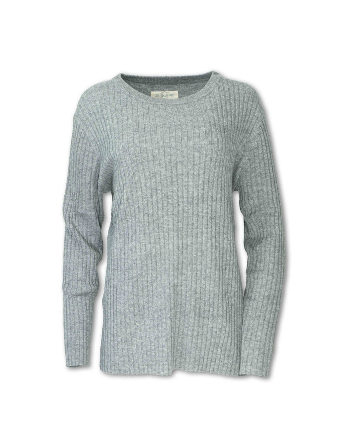 WOMEN'S RIBBED WOOL BLEND SWEATER