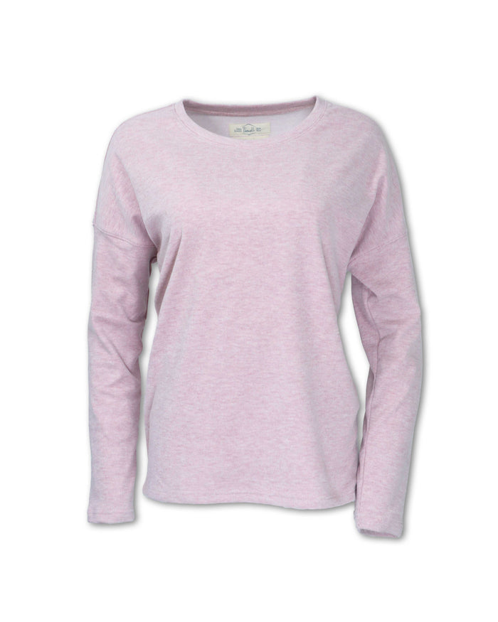 WOMEN'S SIDE BUTTON CREW SWEATSHIRT