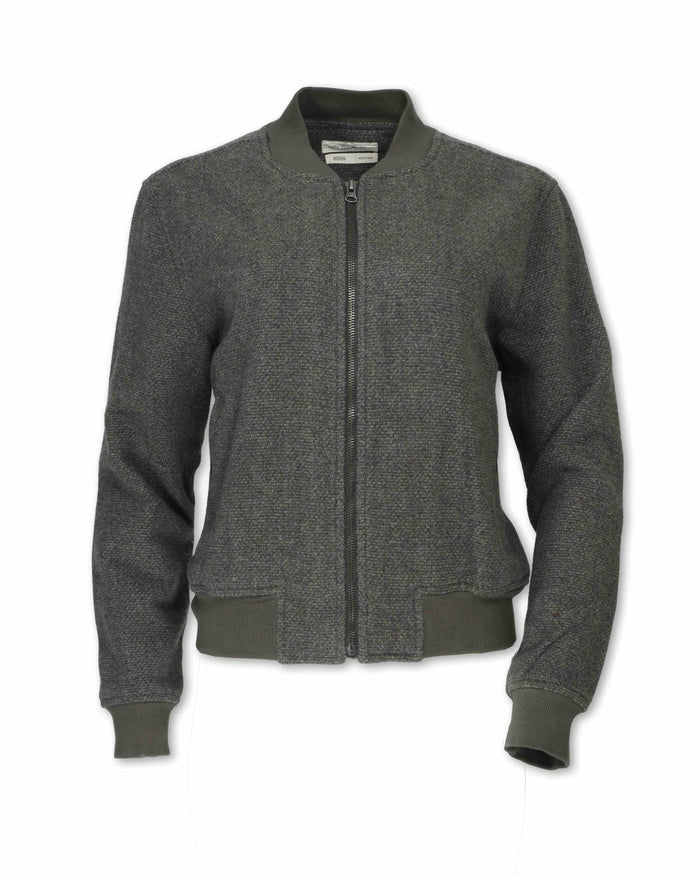 WOMEN'S TWEED BOMBER JACKET
