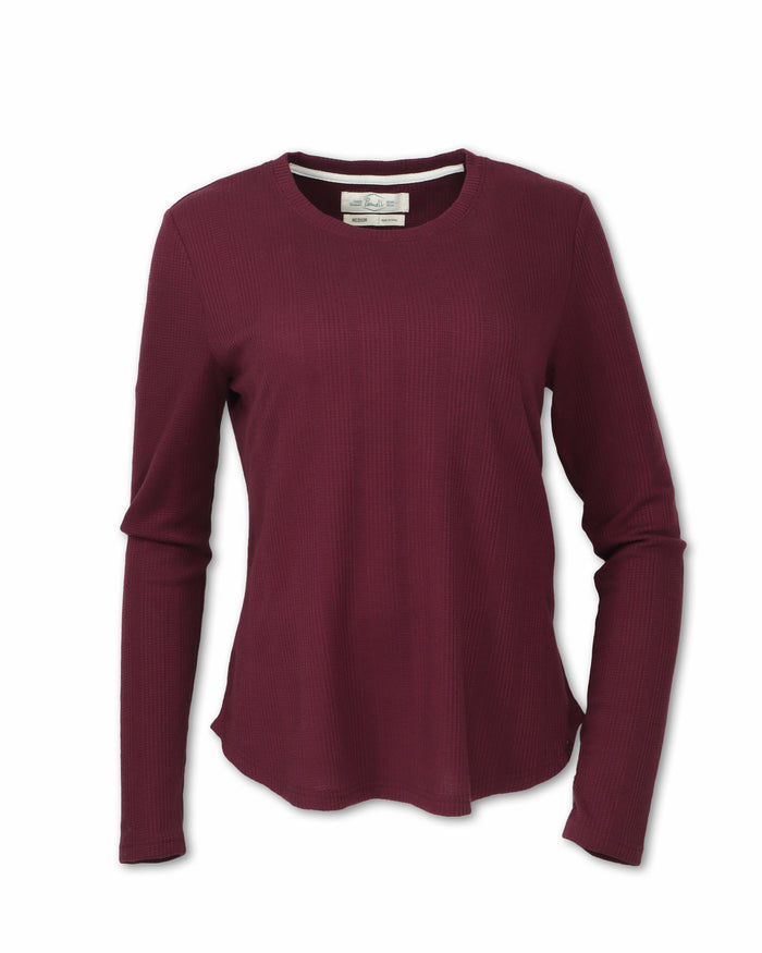 WOMEN'S WAFFLE KNIT CREW - SHIPS 8/1/26