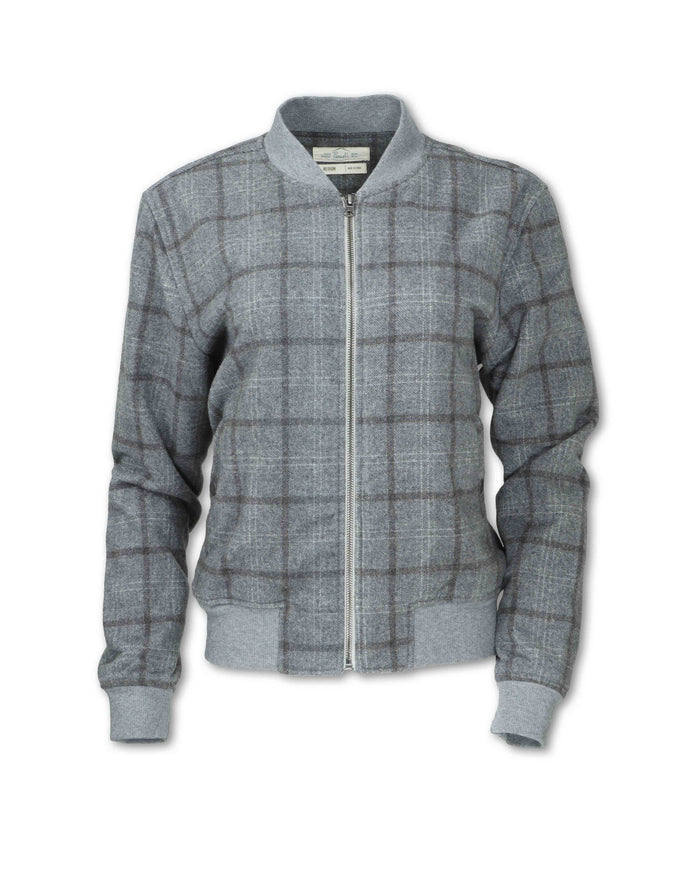 WOMEN'S WOOL BLEND BOMBER JACKET