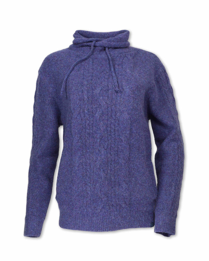 WOMEN'S WOOL BLEND COWLNECK SWEATER