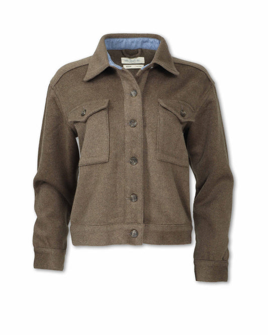 WOMEN'S WOOL BLEND MILITARY JACKET