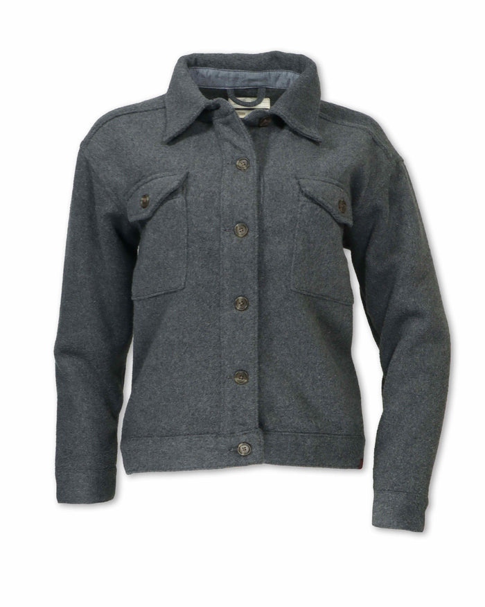 WOMEN'S WOOL BLEND MILITARY JACKET