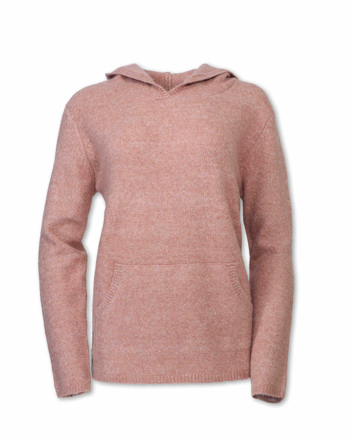 WOMEN'S WOOL BLEND SWEATER HOODIE