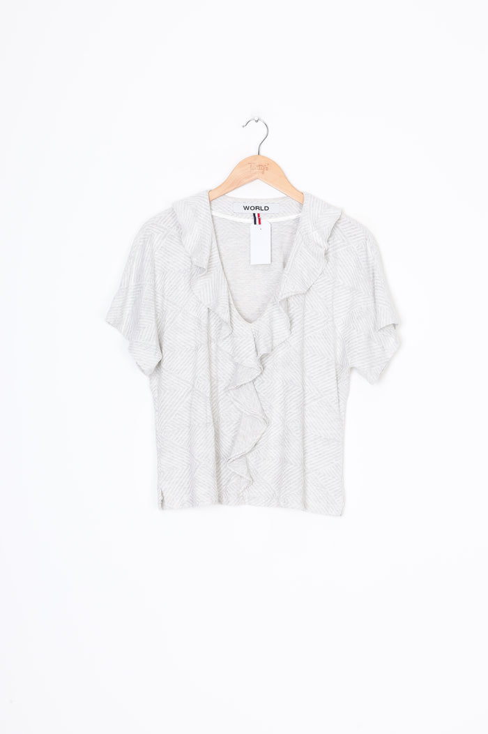 World Womens Grey Top Size M