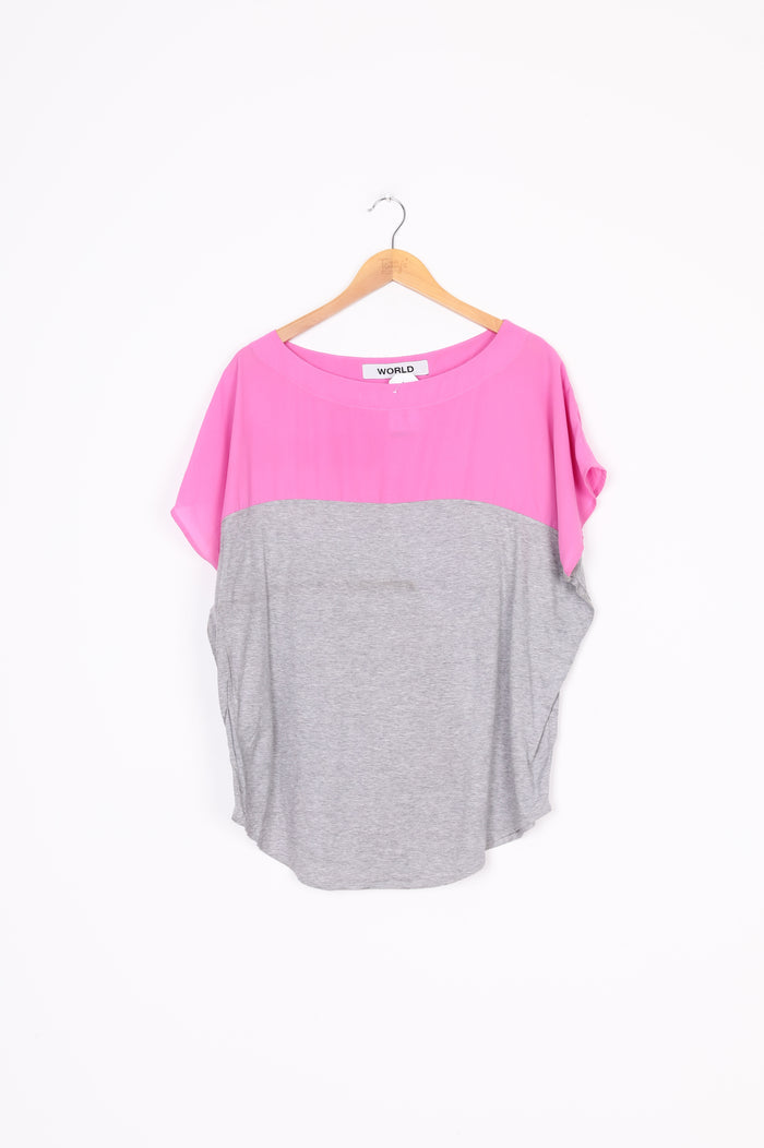 World Womens Grey Top Size XS