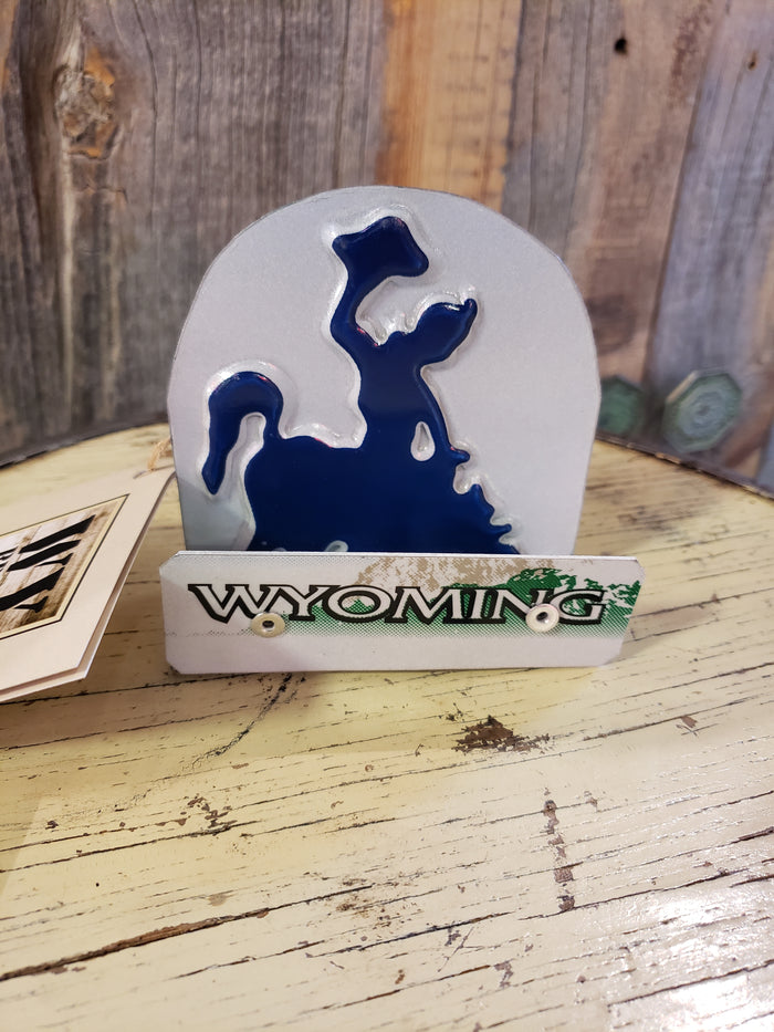 Wyoming License Plate Business Card Holder