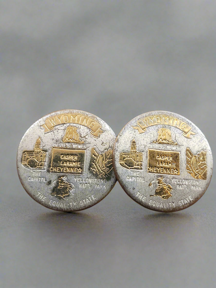 Wyoming souvenir clip on earrings