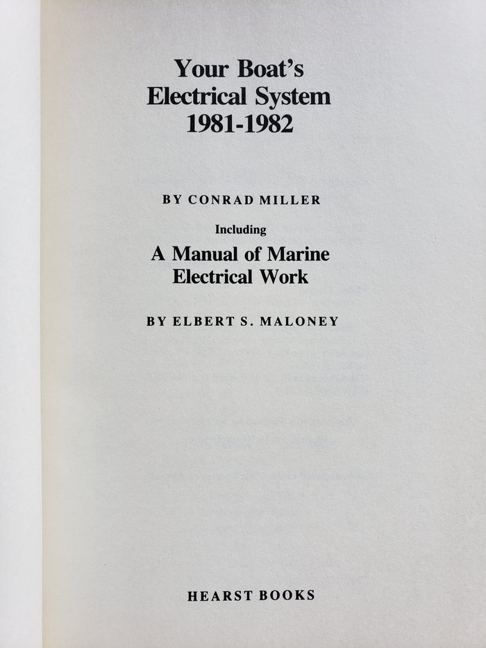 Your Boat's Electrical System 1981-1982