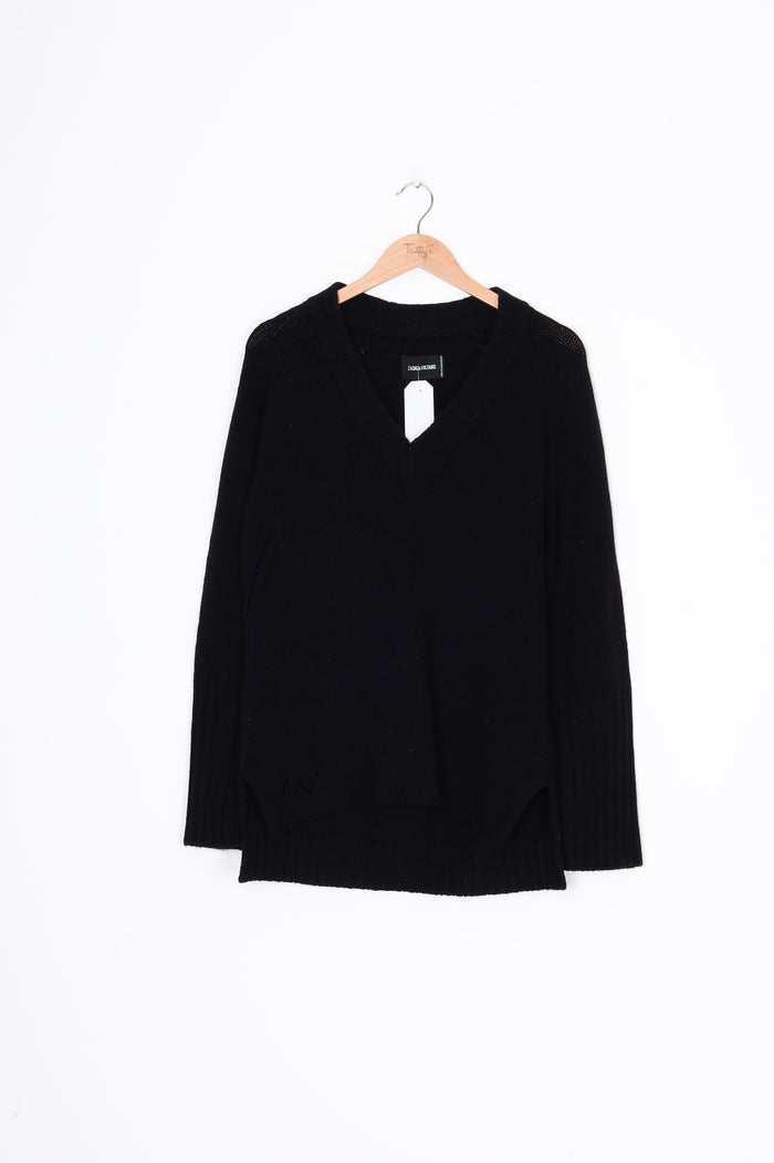 Zadig & Voltaire Womens Black Jumper Size M